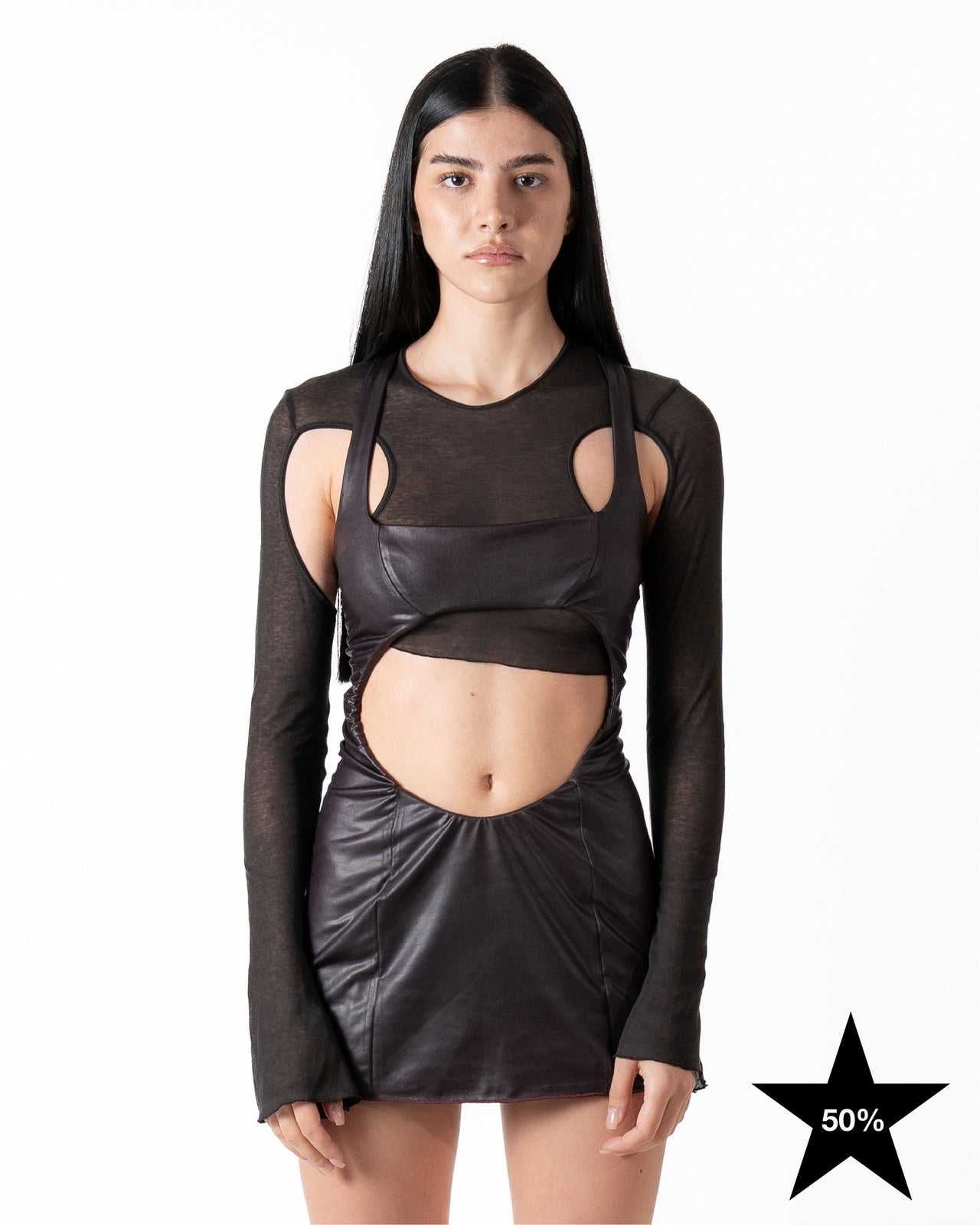 ★ CUTOUT MICRO DRESS IN PLUM