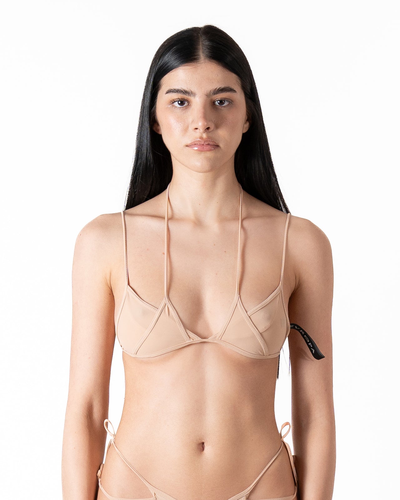 DUAL BIKINI BRA IN SILVER ROSE