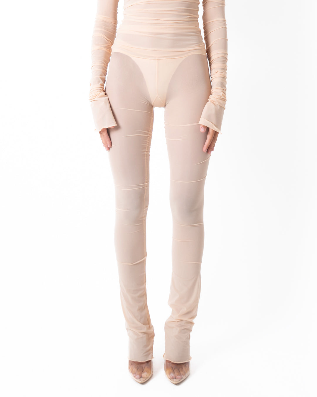 EXTRALONG LEGGINGS IN SILVER ROSE