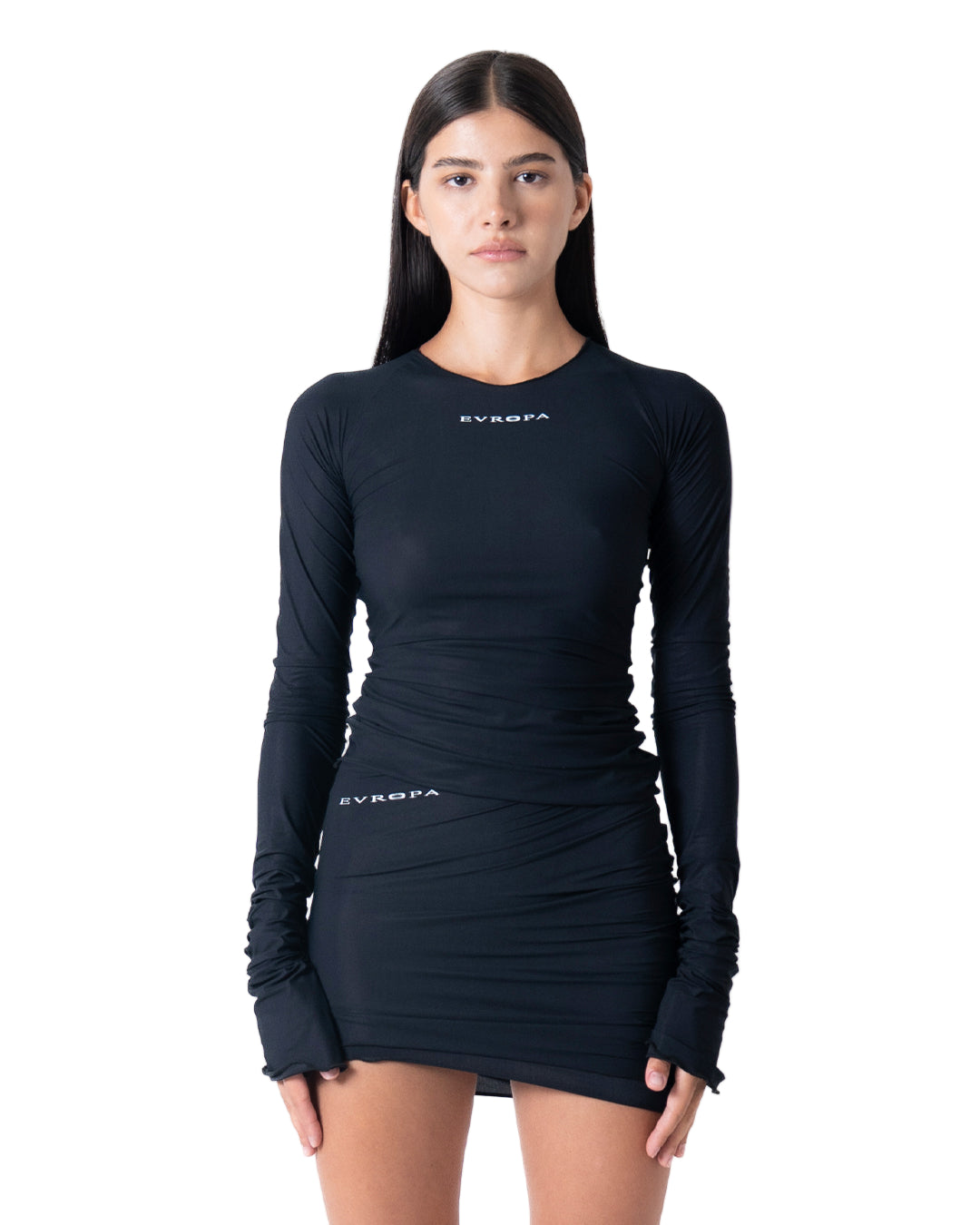 EXTRALONG SHIRT IN BLACK BLUE