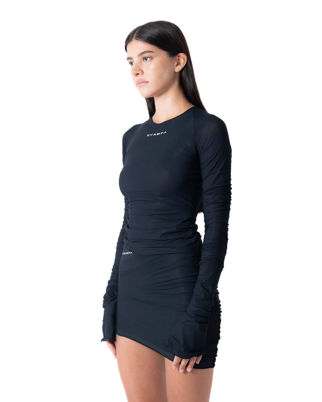 EXTRALONG SHIRT IN BLACK BLUE