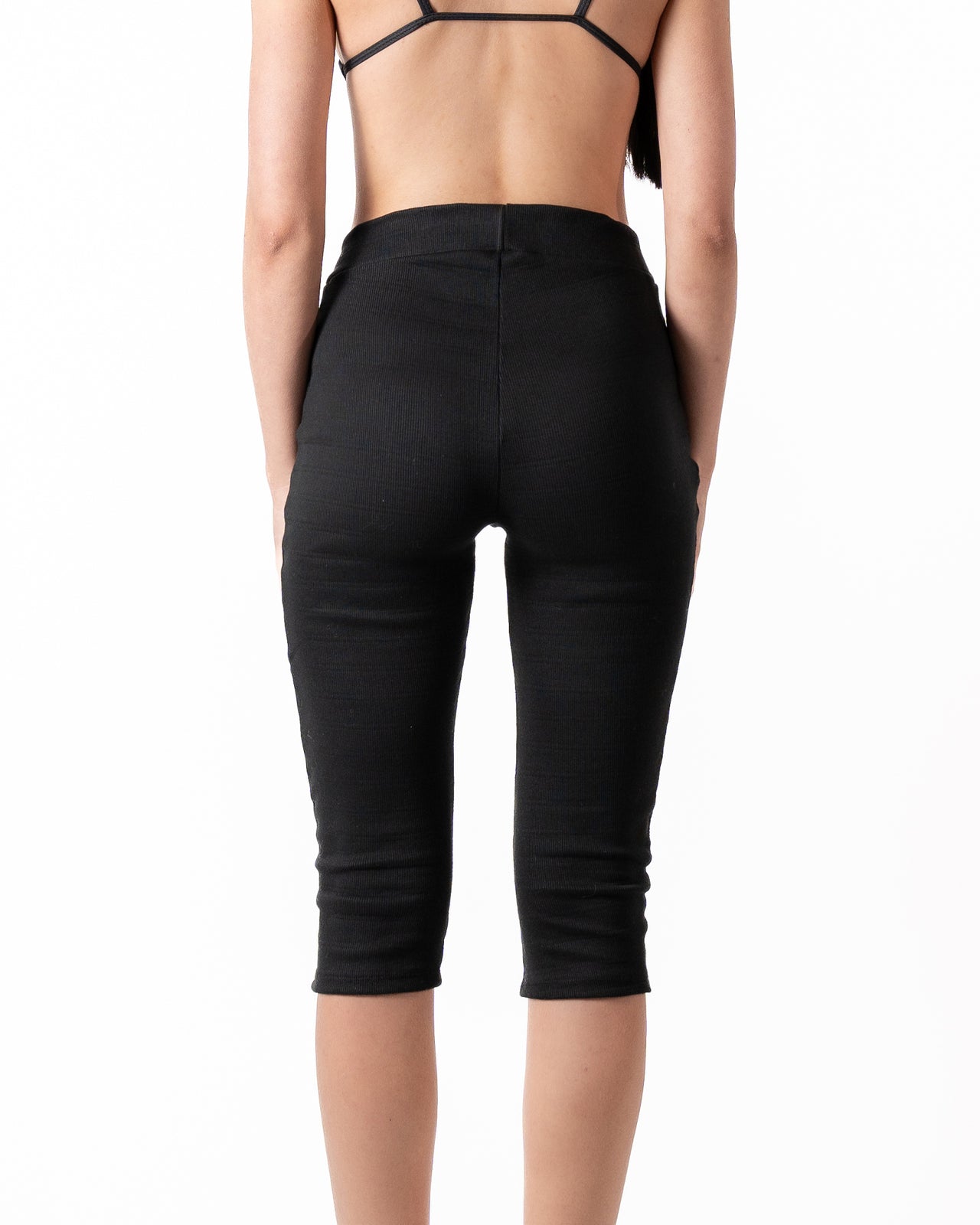 RIB LEGGINGS IN BLACK