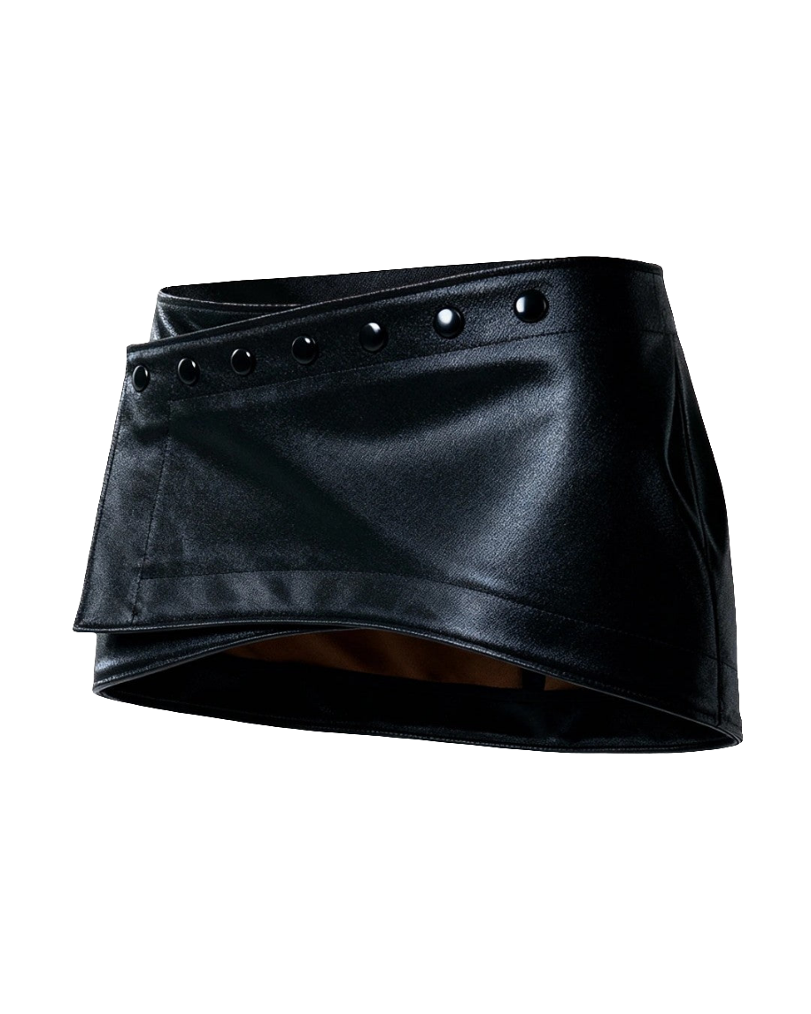 ★ GLOSSY MINI SKIRT IN BLACK