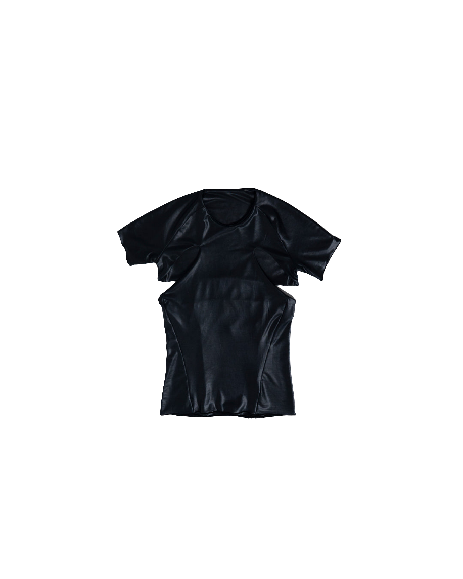 ★ CUTOUT T-SHIRT IN BLACK BLUE