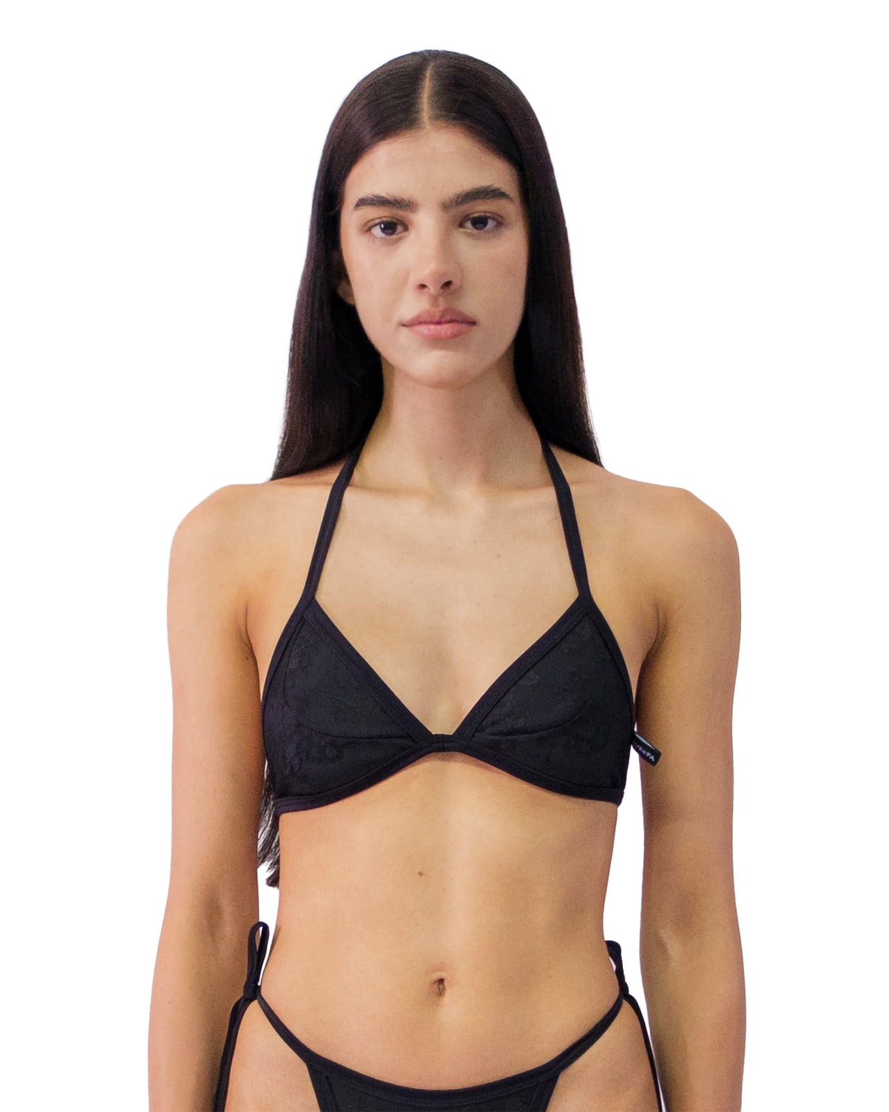 LACE BIKINI BRA IN BLACK