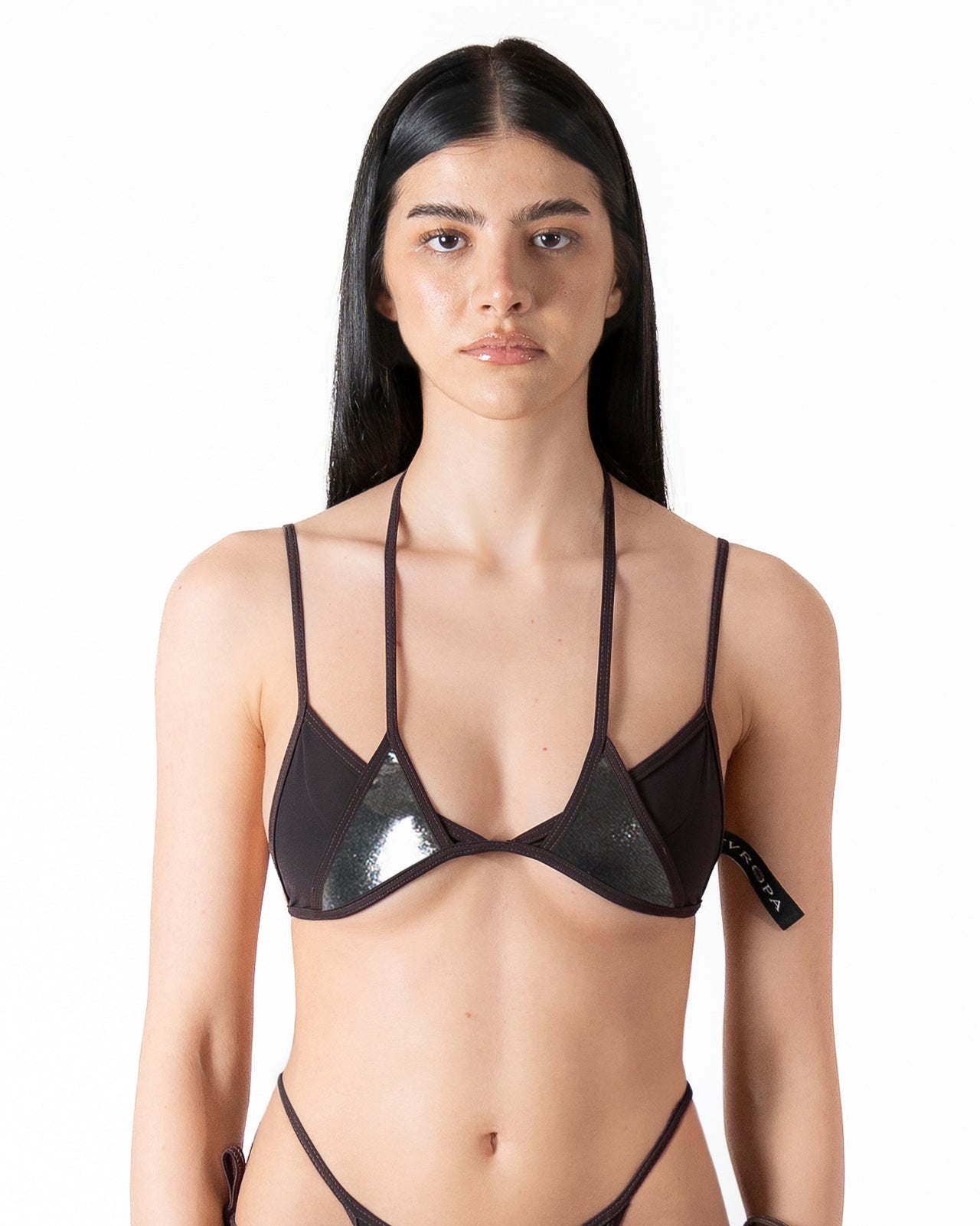 BARE DUAL BIKINI BRA IN EARTH SILVER