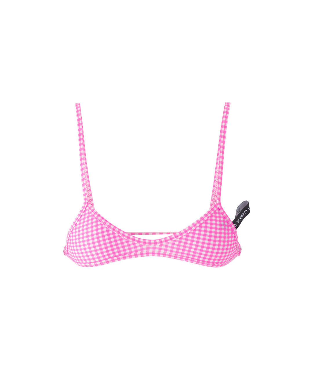 MICRO BIKINI BRA IN FLUO PINK WHITE VICHY