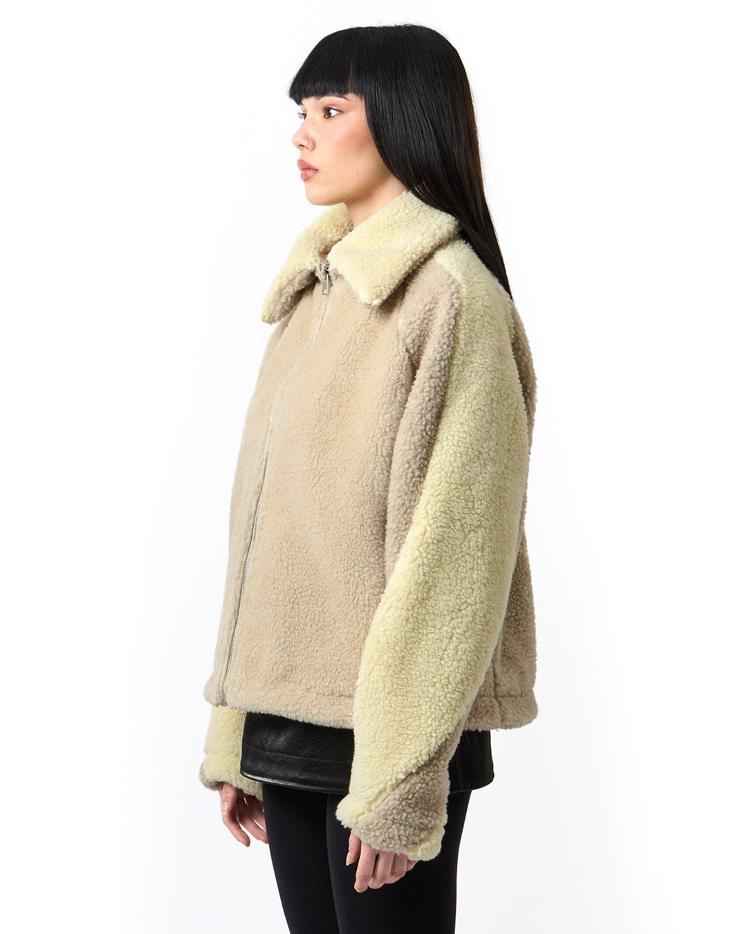 WRAP TEDDY JACKET IN VANILLA WHITE