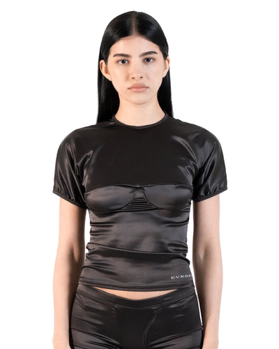 BRA T-SHIRT IN BLACK