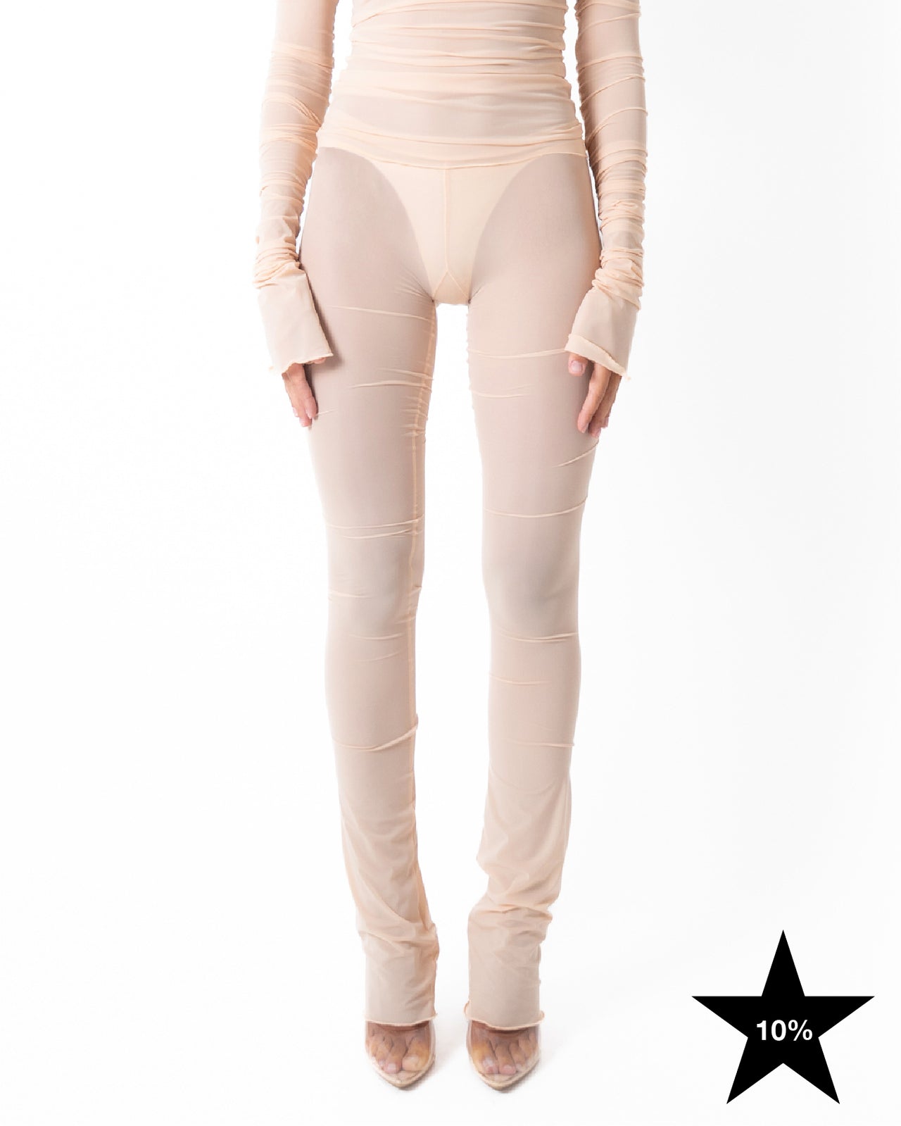 ★ EXTRALONG LEGGINGS IN SILVER ROSE