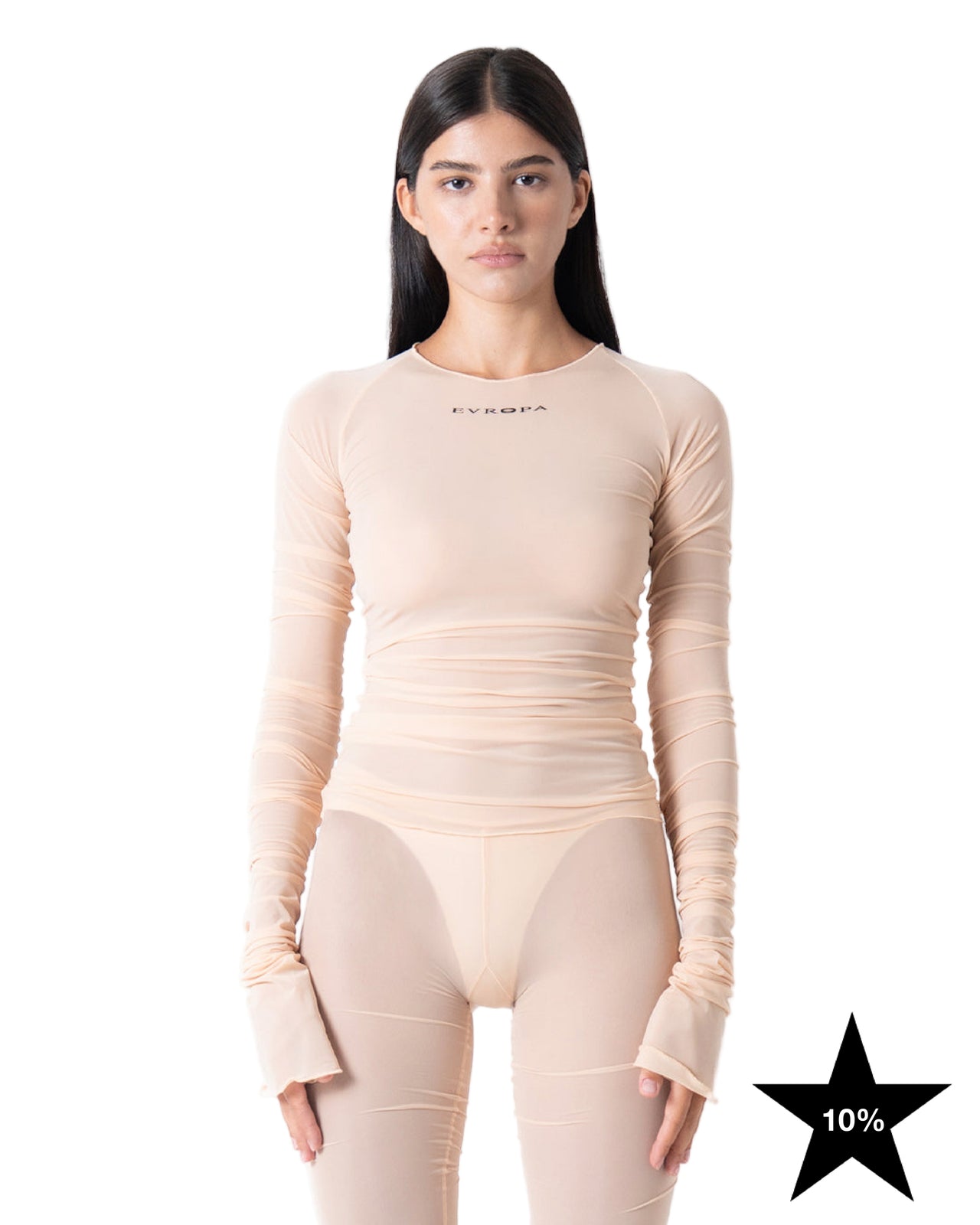 ★ EXTRALONG SHIRT IN SILVER ROSE