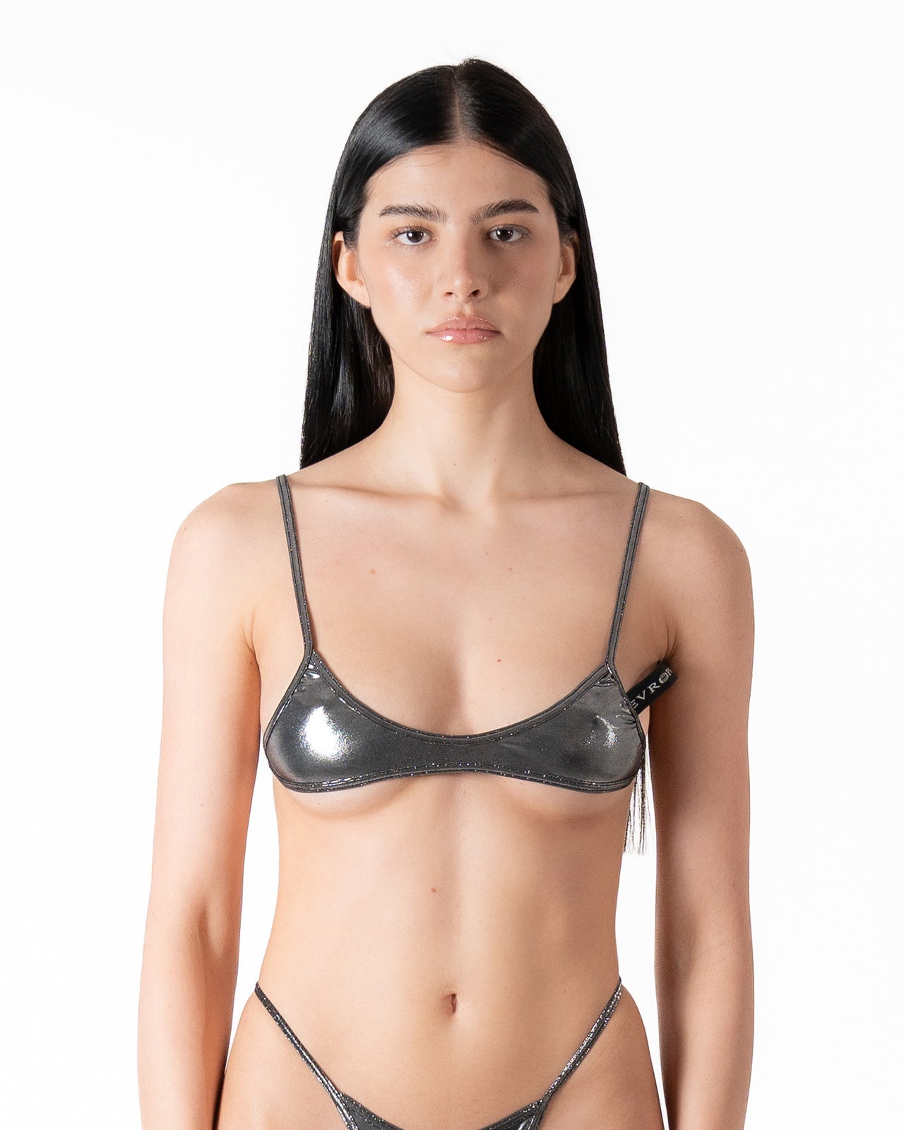 MICRO BIKINI BRA IN SILVER