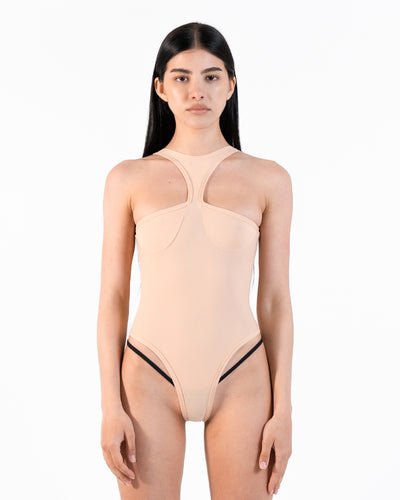 TRIKINI BODY IN SILVER ROSE