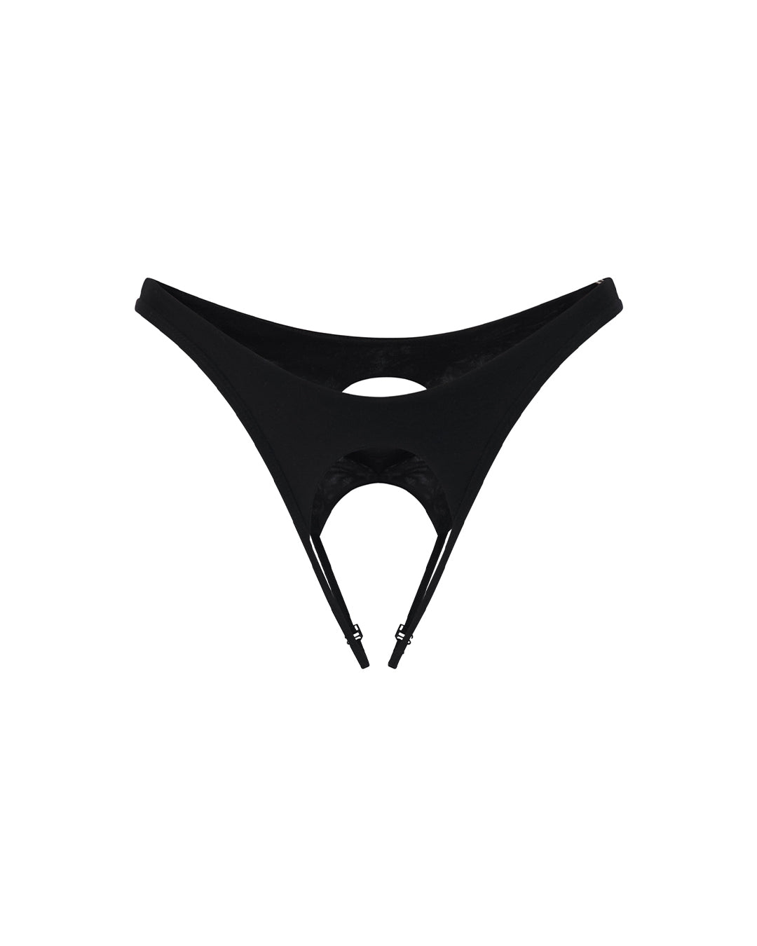 CUTOUT SLIP IN BLACK