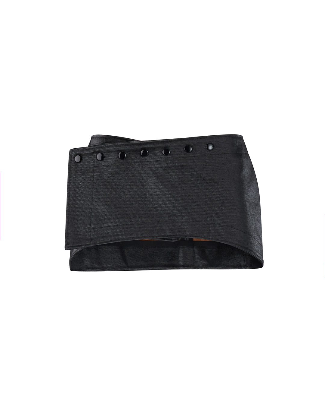 GLOSSY MINI SKIRT IN BLACK