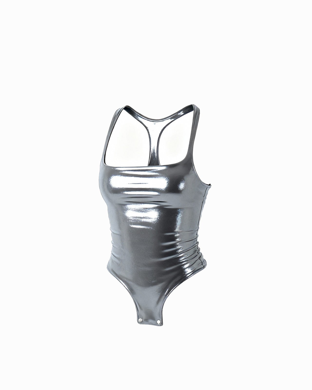 CORSET TOP IN SILVER